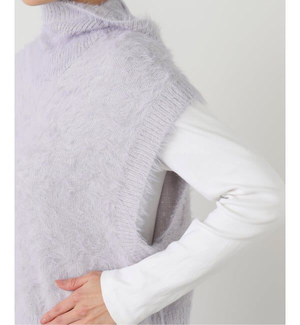  「SAYAKA DAVIS SHAGGY HOODIE VEST VKT65-WS：ニットベスト」|ベスト・ジレ|