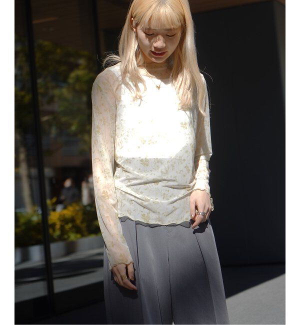 JOINT WORKS「【COMMRE/コムル】プリントチュールトップス」|ニット・セーター|