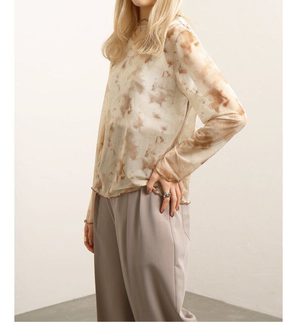 JOINT WORKS「【COMMRE/コムル】プリントチュールトップス」|ニット・セーター|