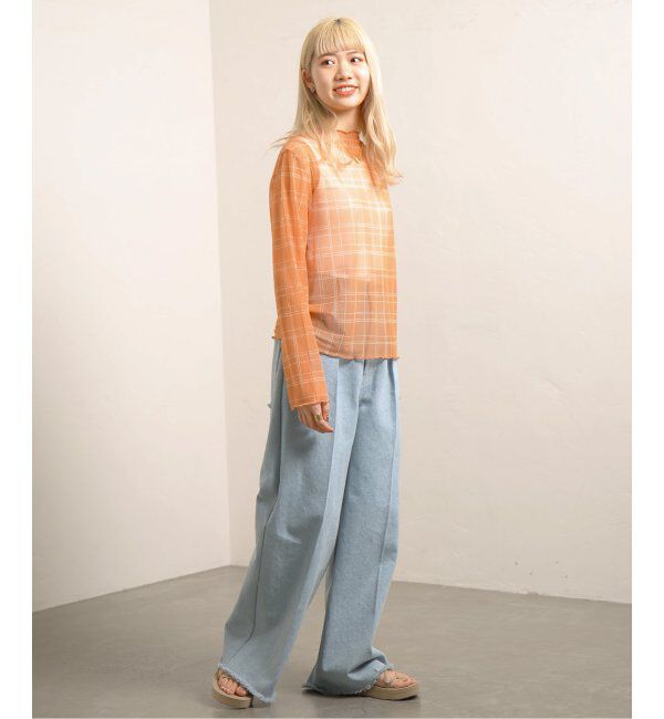 JOINT WORKS「【COMMRE/コムル】プリントチュールトップス」|ニット・セーター|