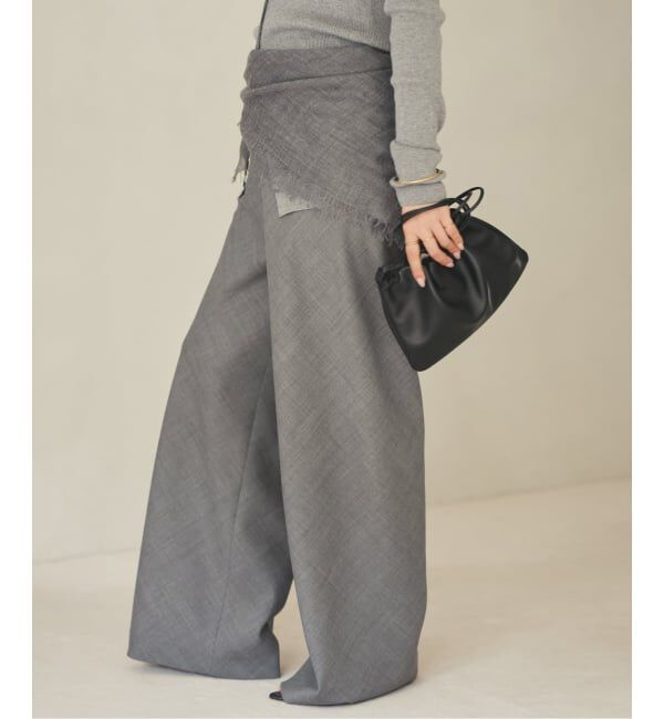 Plage「《予約》Worsted Bias Relax パンツ」|その他|グレー