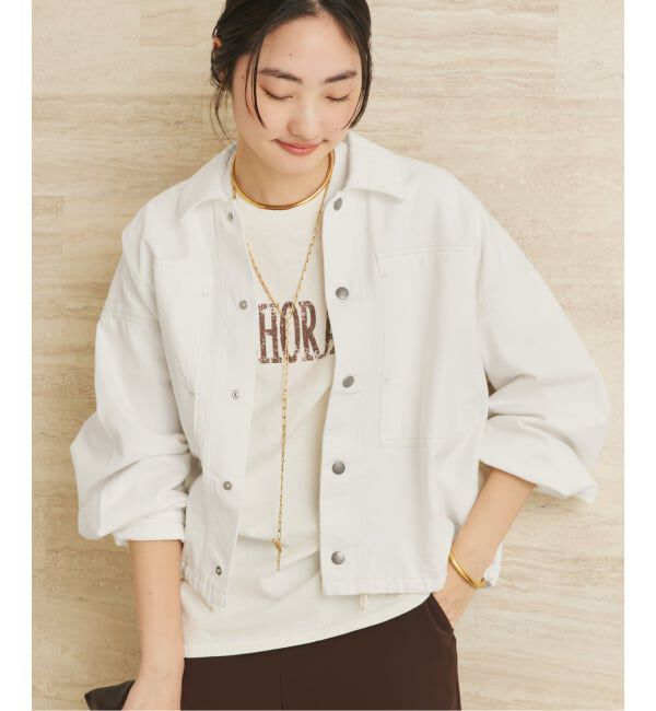 Plage「《予約》JOHNBULL / ジョンブル 別注 ブルゾン」|デニムジャケット|ホワイト