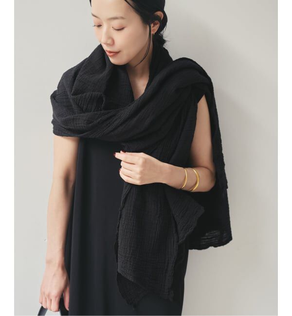 Plage「《追加予約》LES ATELIERS FRANCAIS DE CONFECTION 別注 PAREO スカーフ」|ストール|ブラック