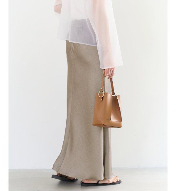 IENA「《追加3》ダブルサテンスカート」|スカート|