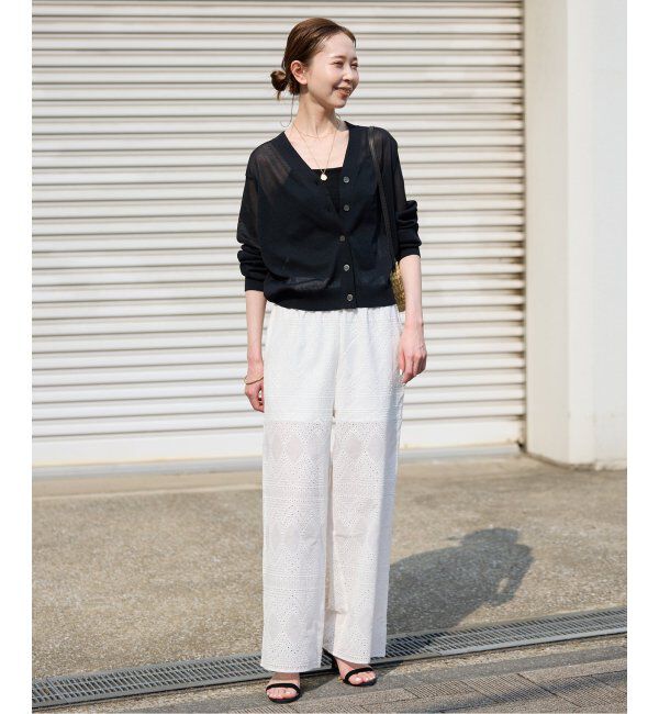 SLOBE IENA「《追加》リネン混シアーカーディガン」|カーディガン|