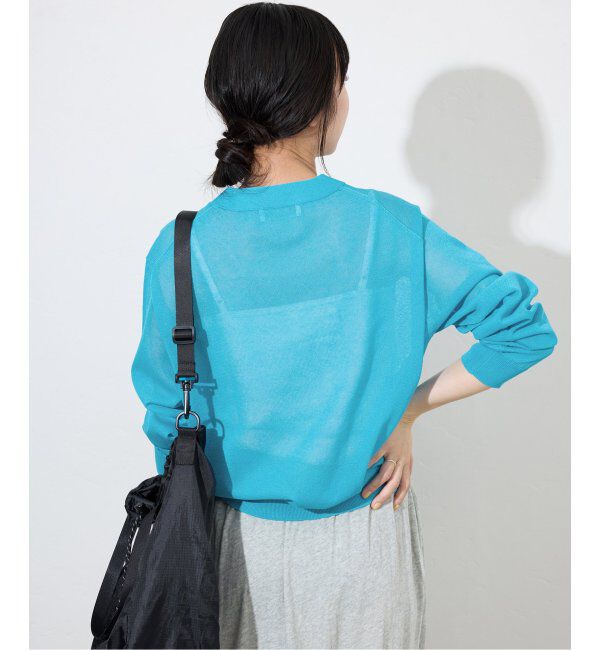 SLOBE IENA「《追加2》リネン混シアーカーディガン」|カーディガン|