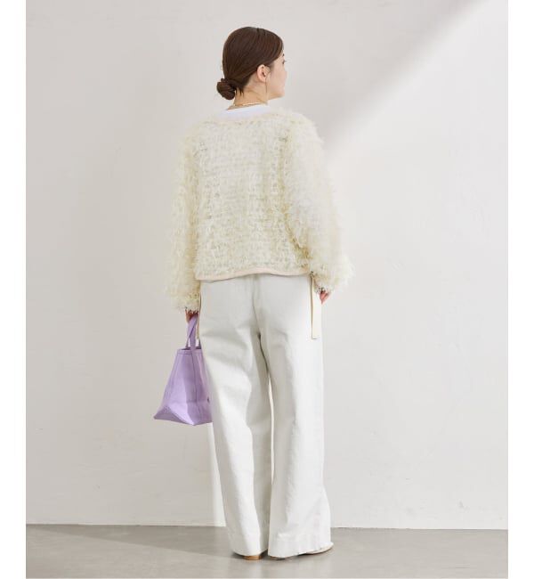 IENA「《追加予約》チュールテープ カーディガン」|カーディガン|