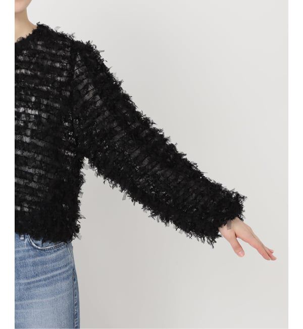 IENA「《追加予約》チュールテープ カーディガン」|カーディガン|