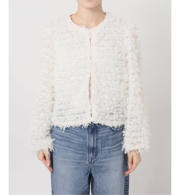 IENA「《追加予約》チュールテープ カーディガン」|カーディガン|