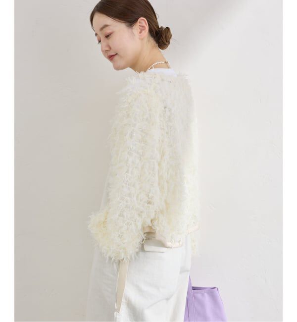 IENA「《追加予約》チュールテープ カーディガン」|カーディガン|