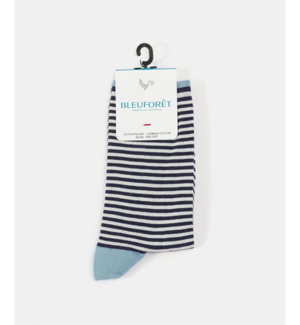 IENA「BLEU FORET/ブルーフォレ STRIPES SOCKS 靴下 6537」|ソックス|ネイビー