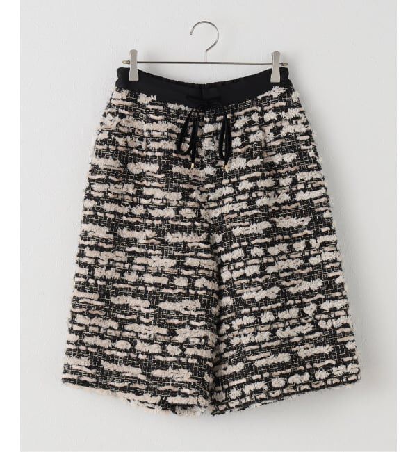IENA「leur logette/ルールロジェット glam tweed short pants パンツ 05418」|その他|ブラック
