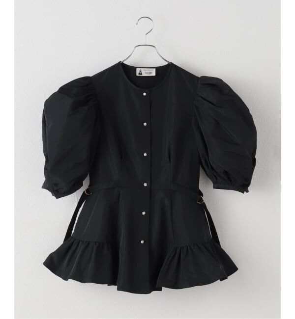 IENA「leur logette/ルールロジェット bright taffta blouse ブラウス 0336」|シャツ・ブラウス|ブラック