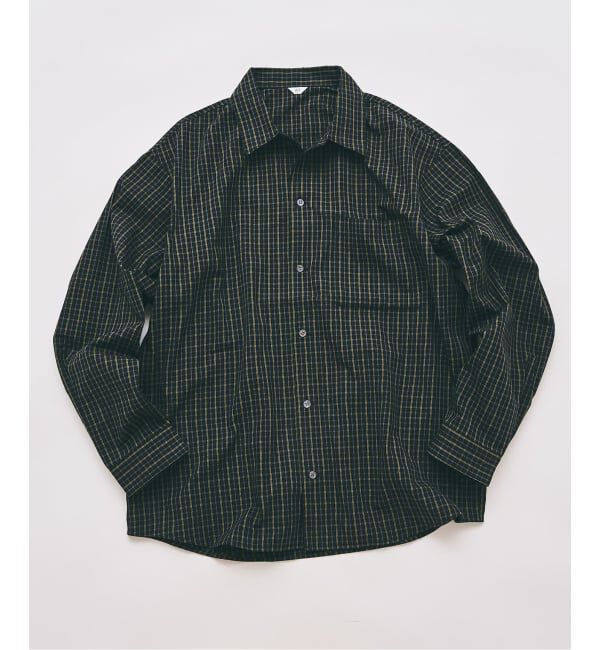 417 EDIFICE「《予約》マイクロチェック  シャツ」|シャツ・ブラウス|ブラック