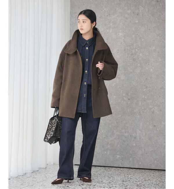 追加2》MANTECO/TWEEDスタンドショートコート（journal standard L