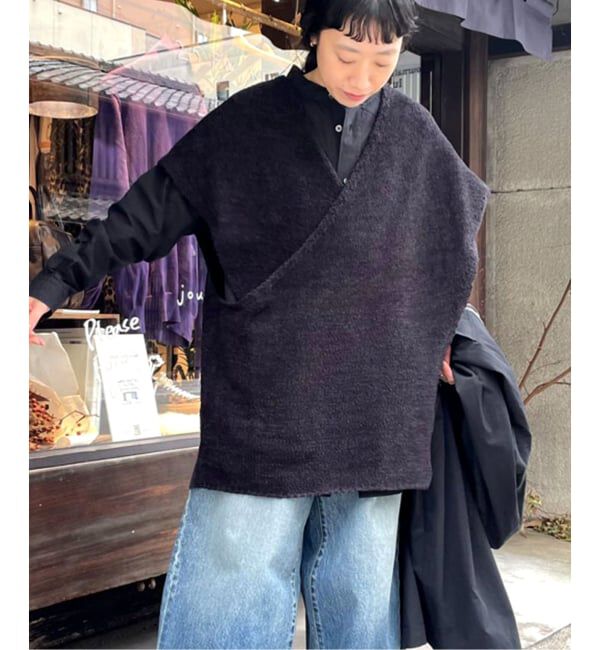 journal standard luxe「MIXヤーンフロントクロスベスト」|ベスト・ジレ|