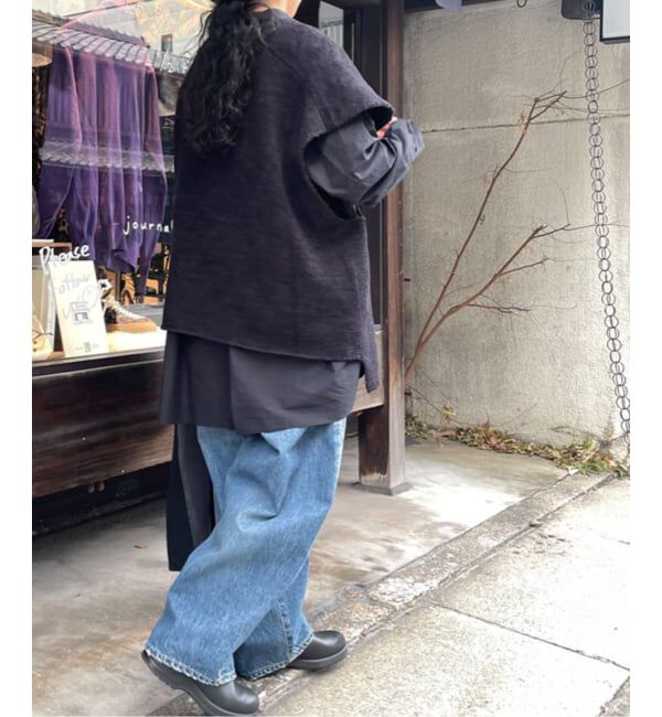 journal standard luxe「MIXヤーンフロントクロスベスト」|ベスト・ジレ|