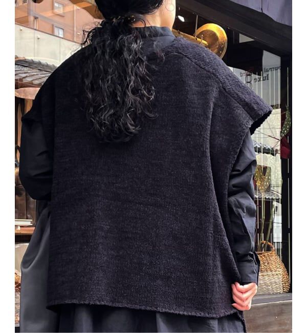 journal standard luxe「MIXヤーンフロントクロスベスト」|ベスト・ジレ|