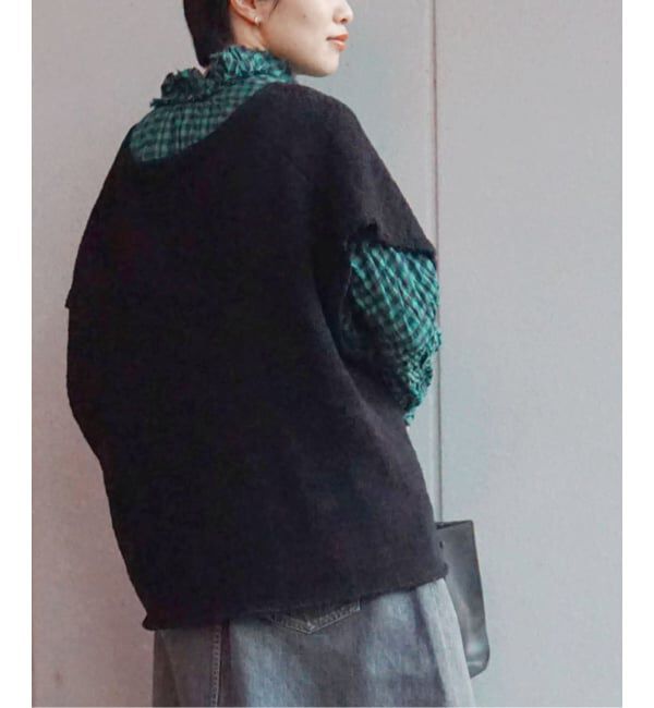 journal standard luxe「MIXヤーンフロントクロスベスト」|ベスト・ジレ|