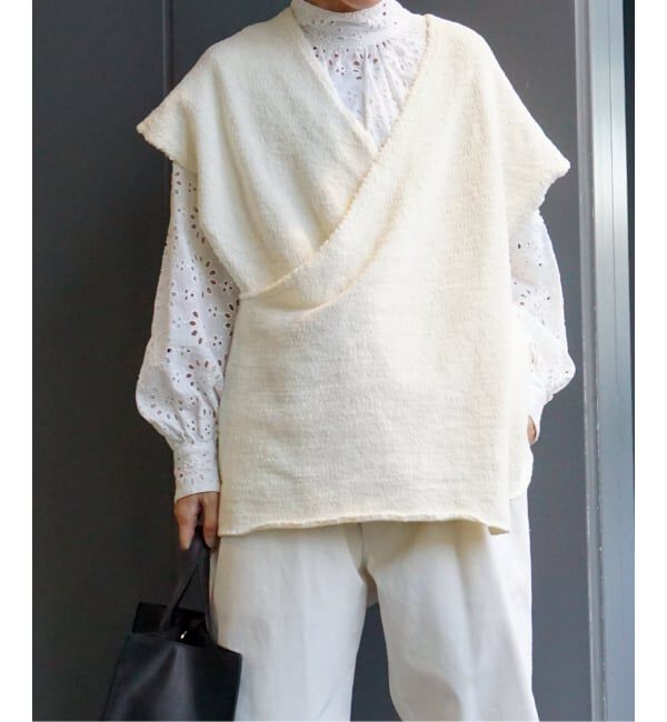 journal standard luxe「MIXヤーンフロントクロスベスト」|ベスト・ジレ|
