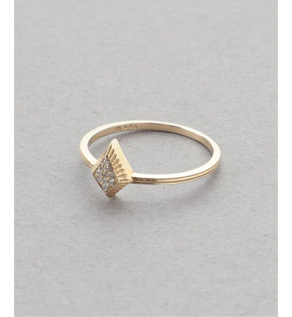 Lilas by Spick&Span「ラインテクスチャーアローダイヤパヴェリング K10」|リング|