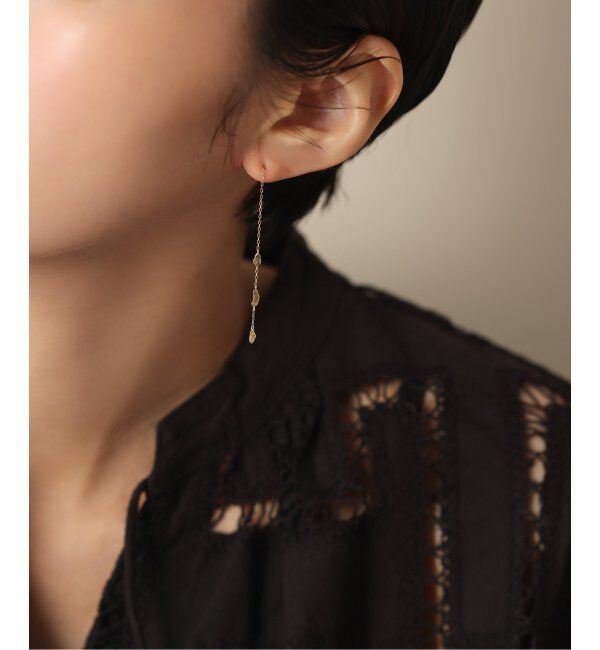 Lilas by Spick&Span「シードモチーフチェーンピアス K10（両耳）」|ピアス|