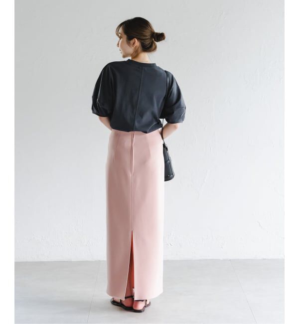 NOBLE「《追加》【洗える】コンフォートジャージーライクタイトスカート 4」|スカート|