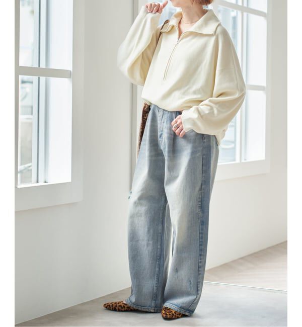 Spick and Span「《WEB限定 / 追加予約》5 1/2 TUCKBARREL DENIM」|デニム|