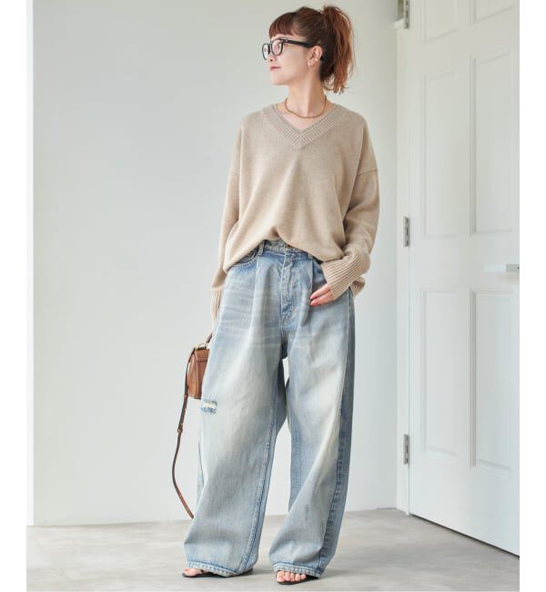 Spick and Span「《WEB限定 / 追加予約》5 1/2 TUCKBARREL DENIM」|デニム|