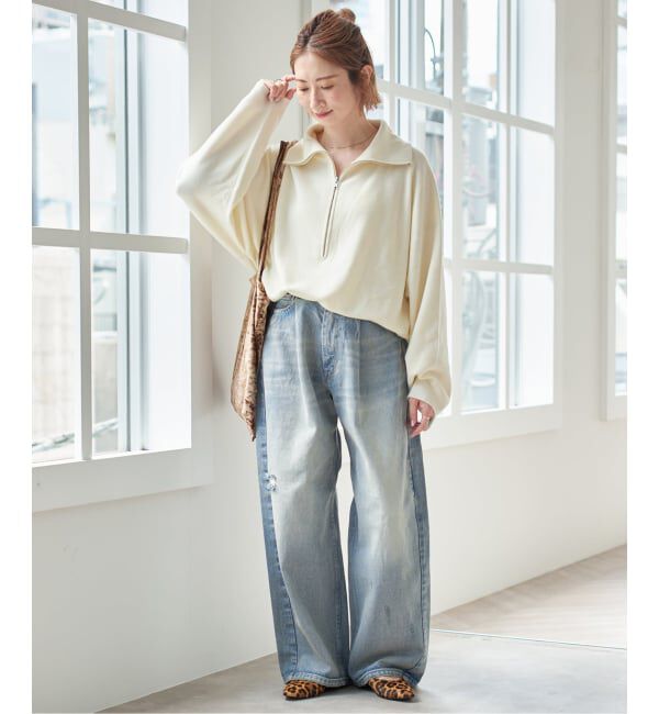 Spick and Span「《WEB限定 / 追加予約》5 1/2 TUCKBARREL DENIM」|デニム|