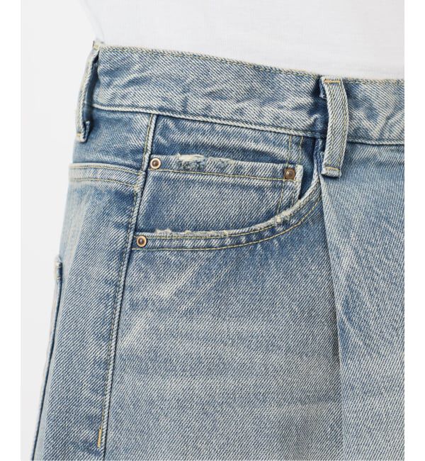 Spick and Span「《WEB限定 / 追加予約》5 1/2 TUCKBARREL DENIM」|デニム|