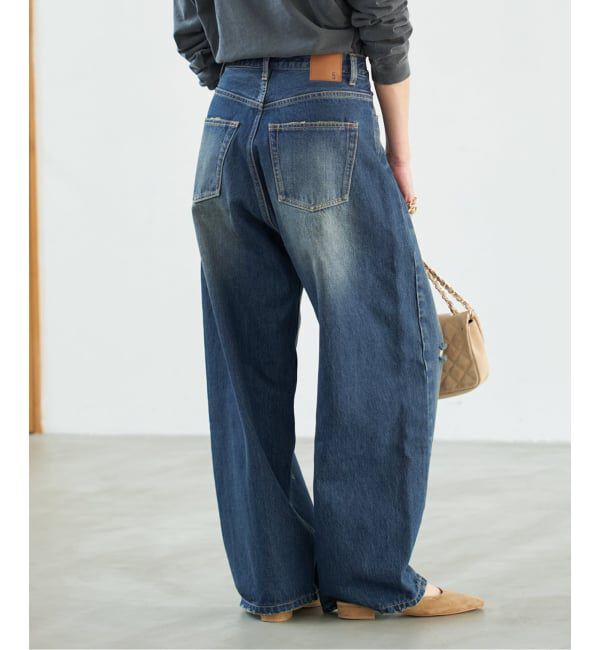 Spick and Span「《WEB限定 / 追加予約》5 1/2 TUCKBARREL DENIM」|デニム|