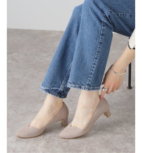  「5cmコウブカメタルラインパンプス」|パンプス|ベージュ