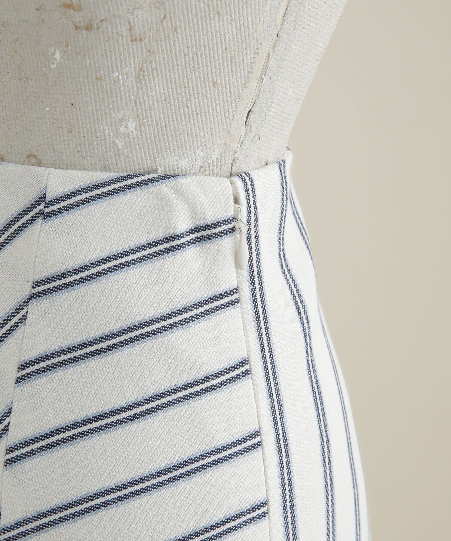 nano･universe「LB.03/ストライプエスカルゴ切り替えフレアスカート」|スカート|