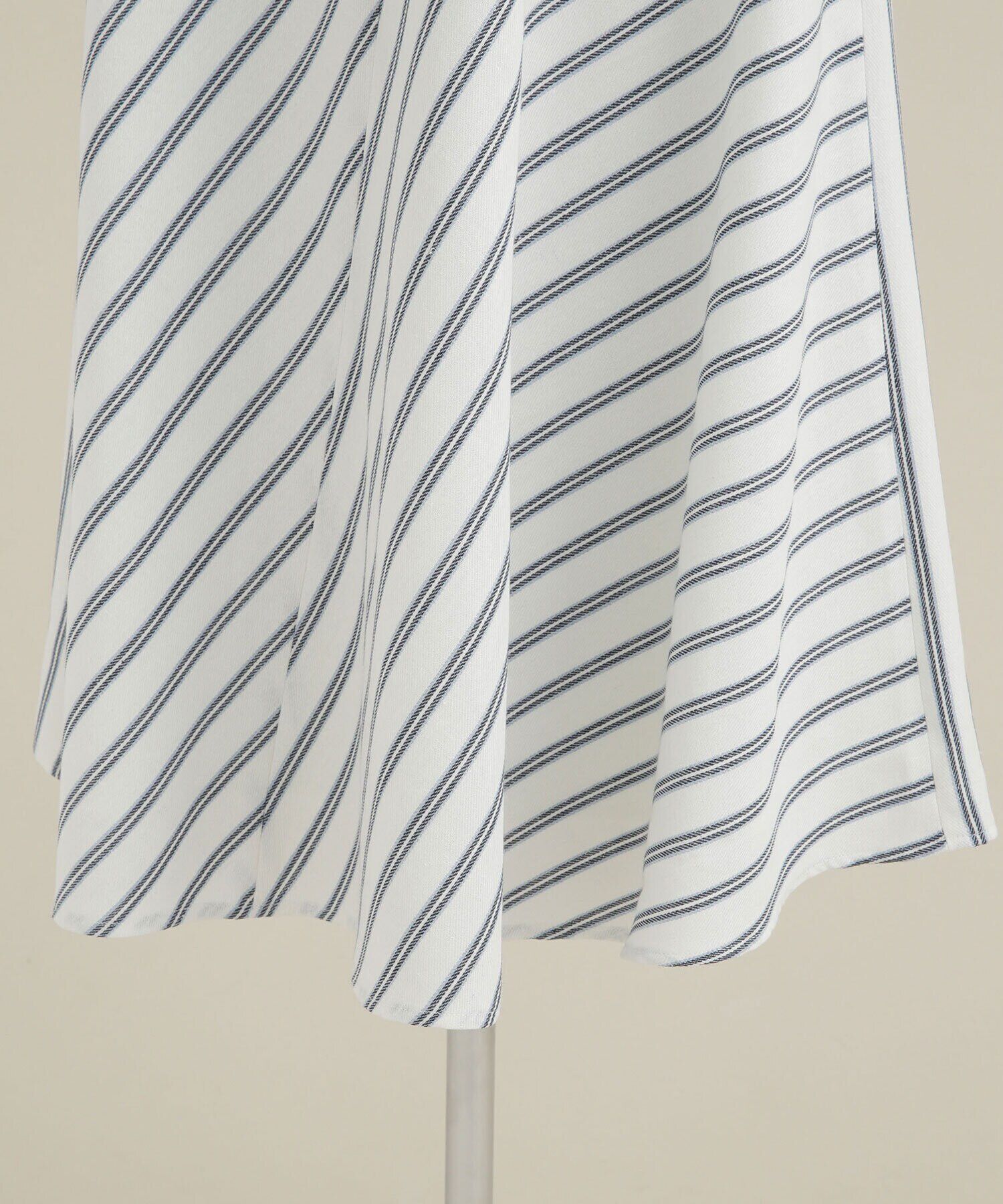 nano･universe「LB.03/ストライプエスカルゴ切り替えフレアスカート」|スカート|