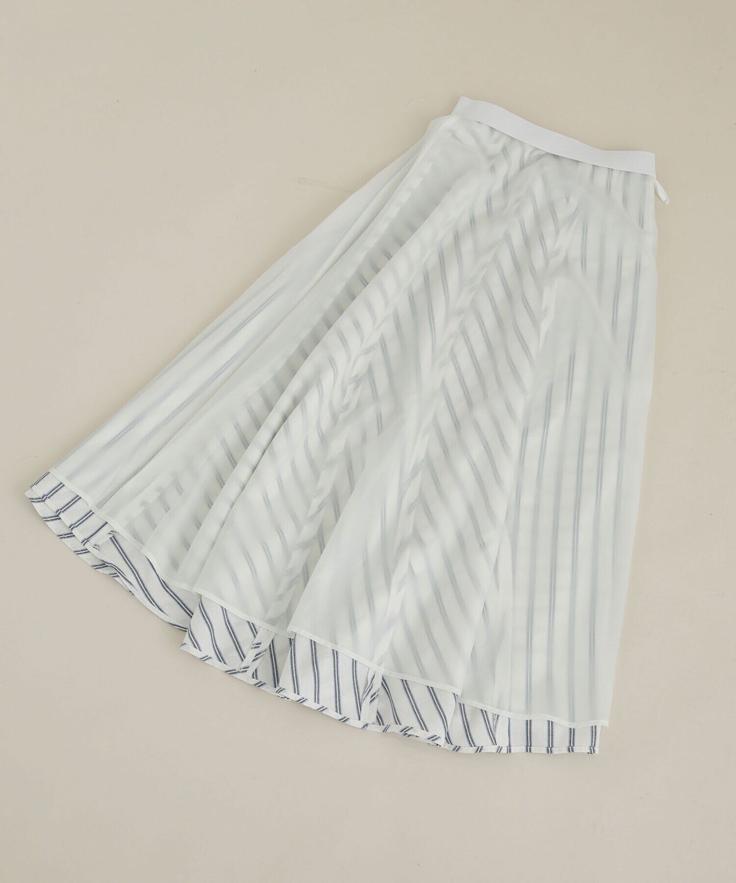 nano･universe「LB.03/ストライプエスカルゴ切り替えフレアスカート」|スカート|