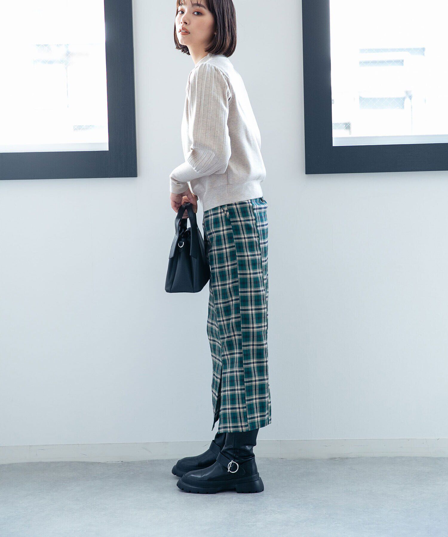 nano･universe「LB.04/ストレートシルエットチェック柄スカート」|スカート|