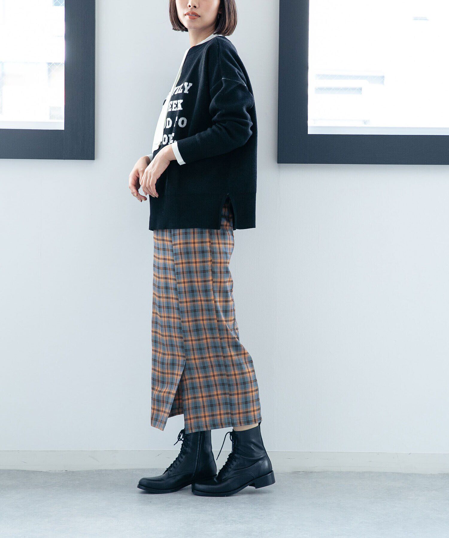 nano･universe「LB.04/ストレートシルエットチェック柄スカート」|スカート|