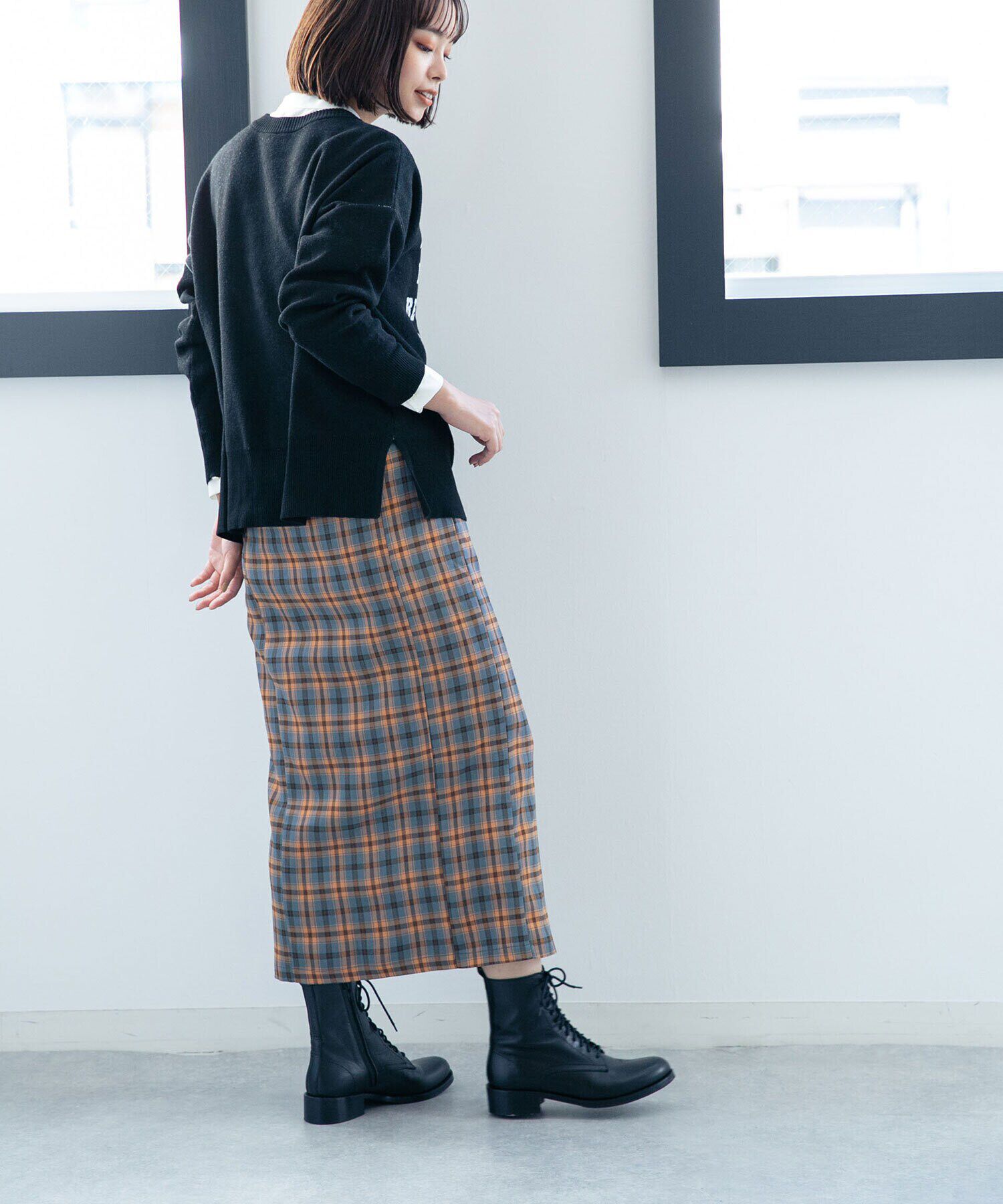 nano･universe「LB.04/ストレートシルエットチェック柄スカート」|スカート|