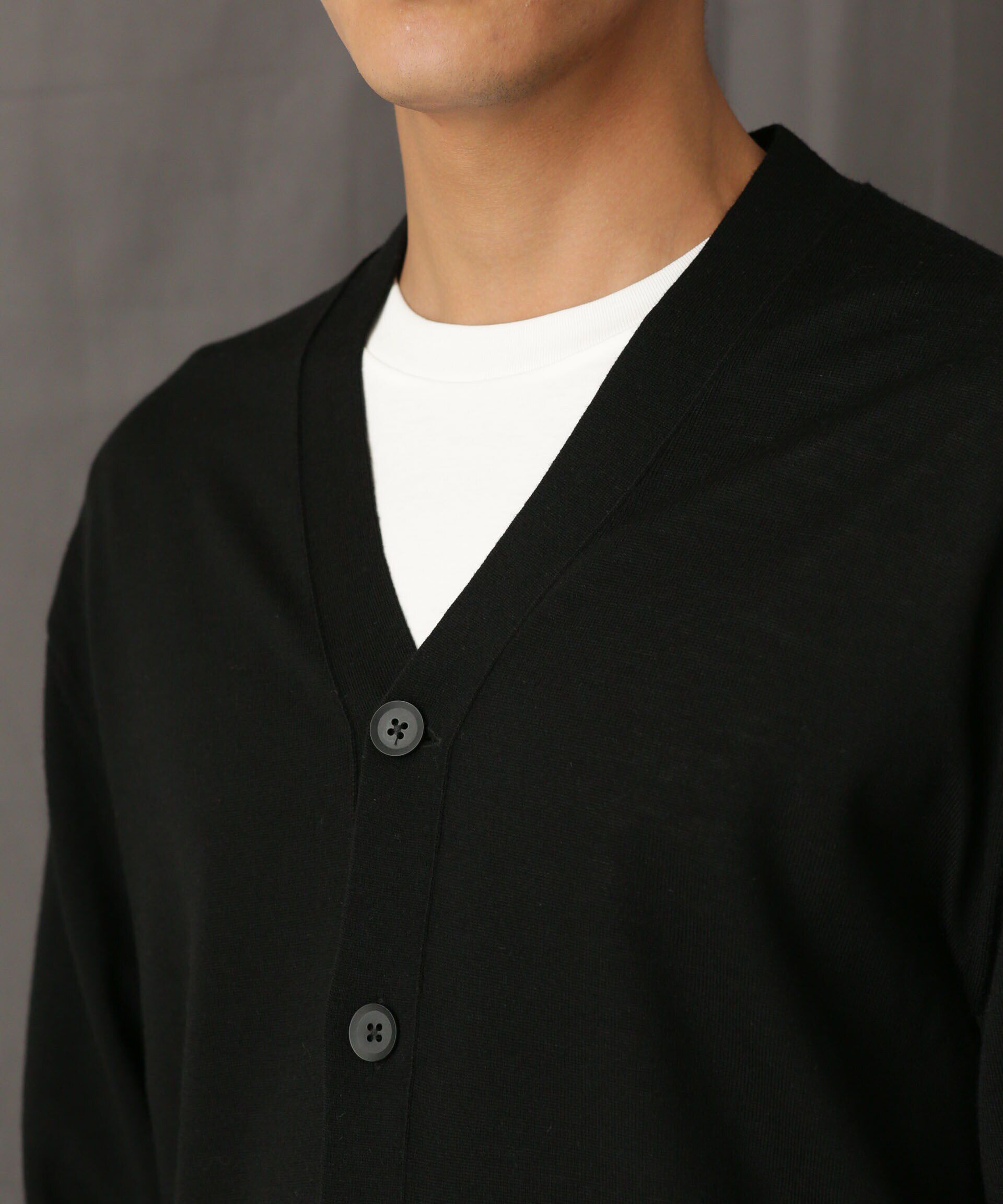 nano･universe「「毛玉レスニット」 ファインゲージＶカーディガン」|ニット・セーター|