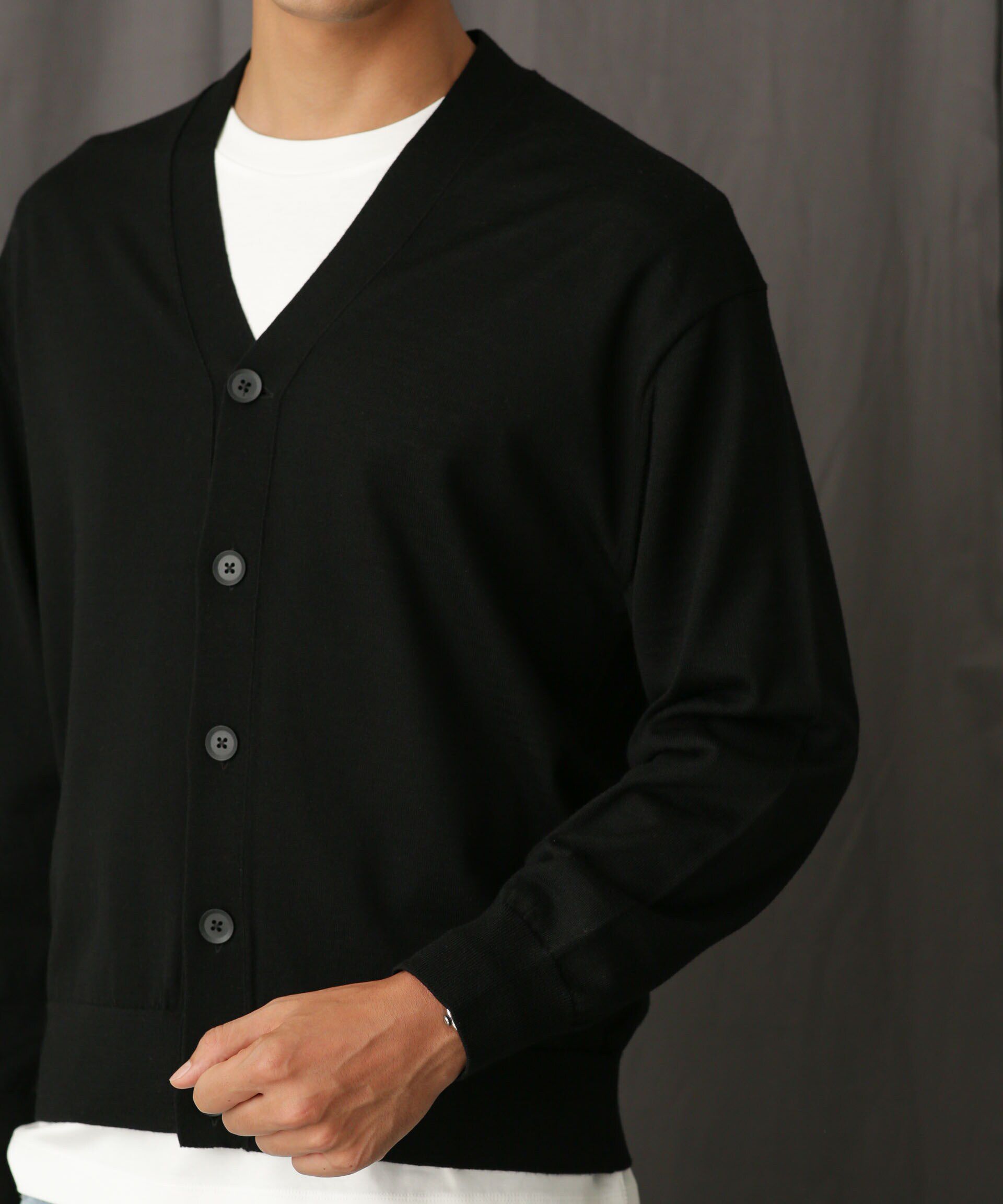 nano･universe「「毛玉レスニット」 ファインゲージＶカーディガン」|ニット・セーター|