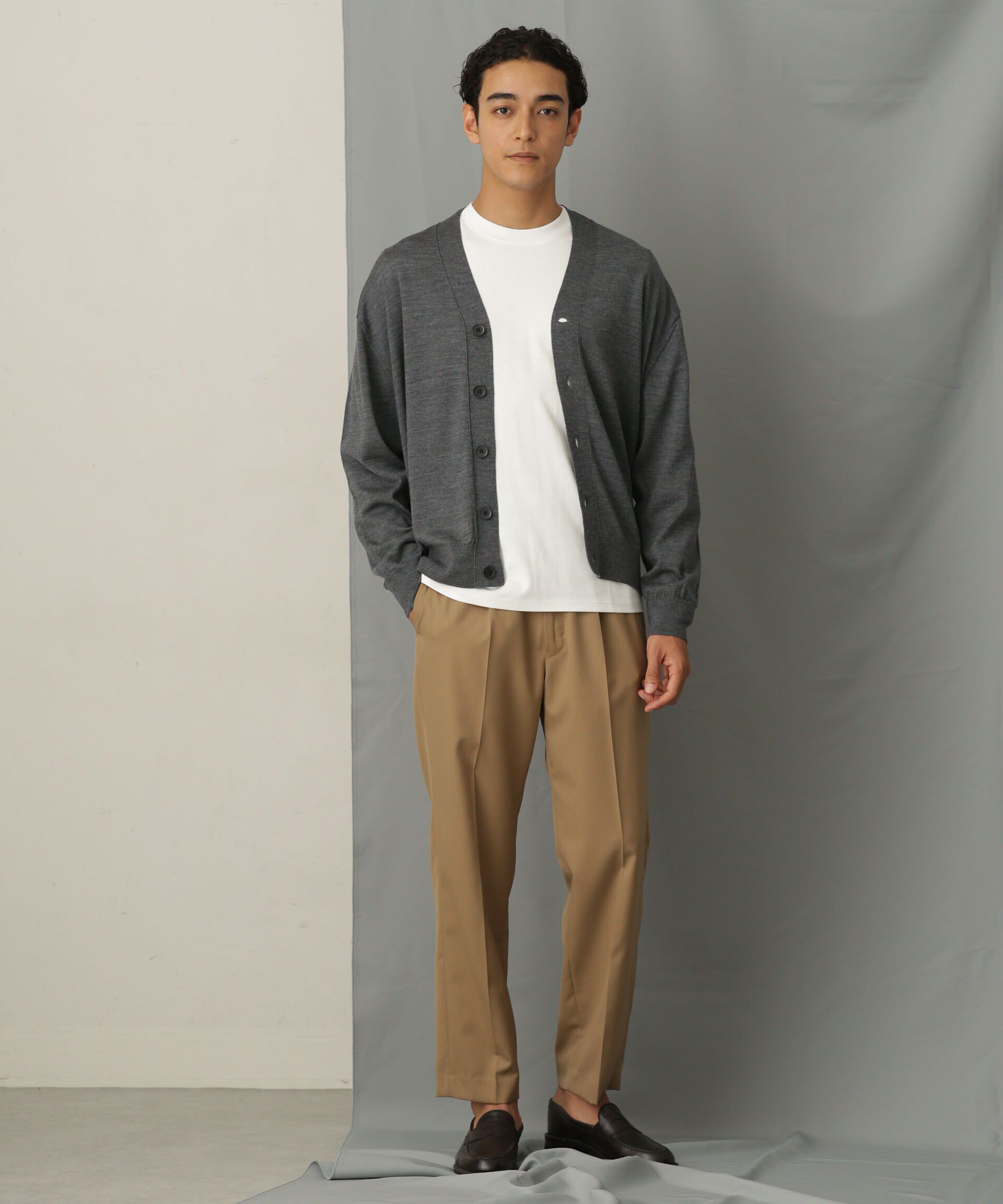 nano･universe「「毛玉レスニット」 ファインゲージＶカーディガン」|ニット・セーター|