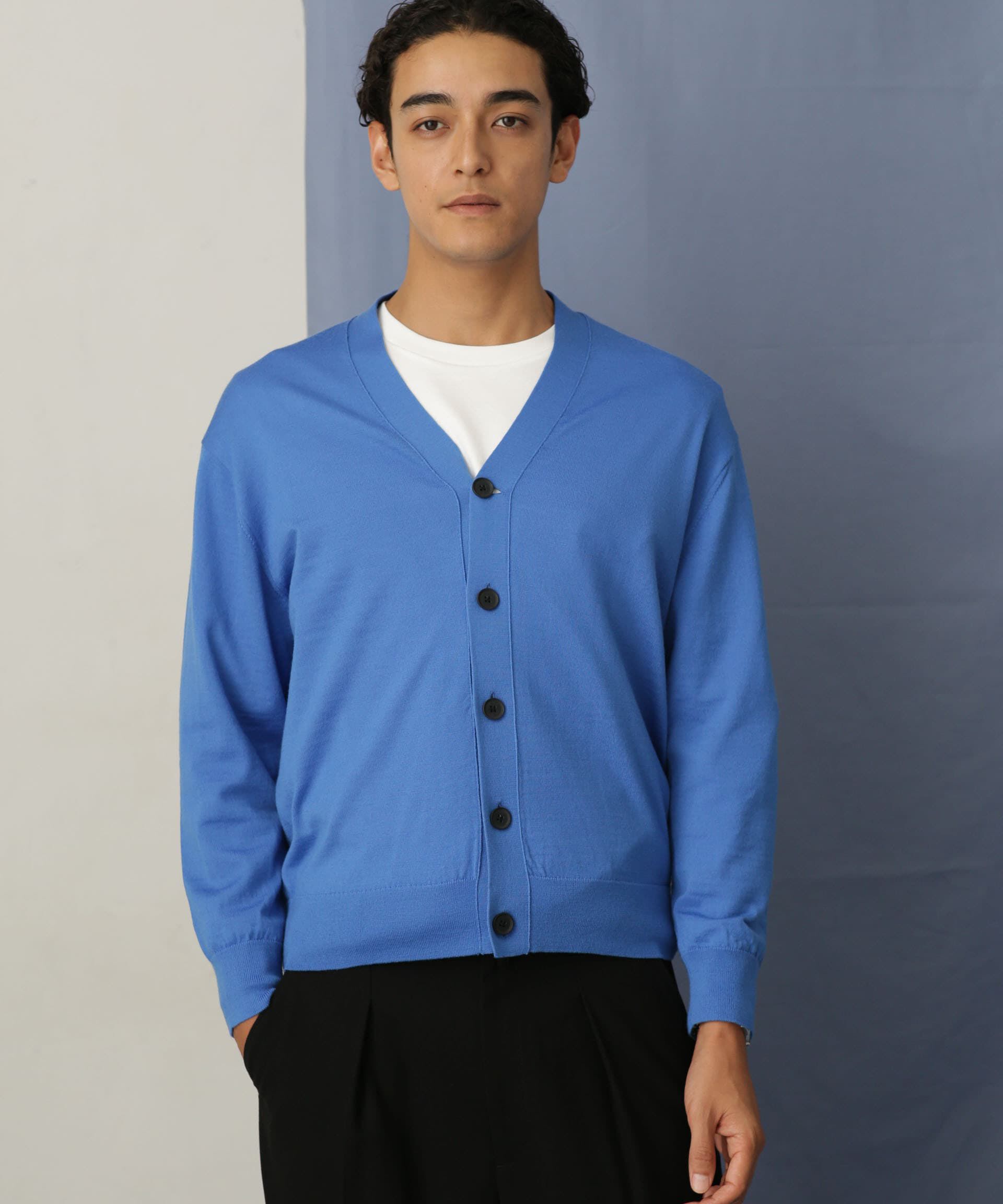 nano･universe「「毛玉レスニット」 ファインゲージＶカーディガン」|ニット・セーター|