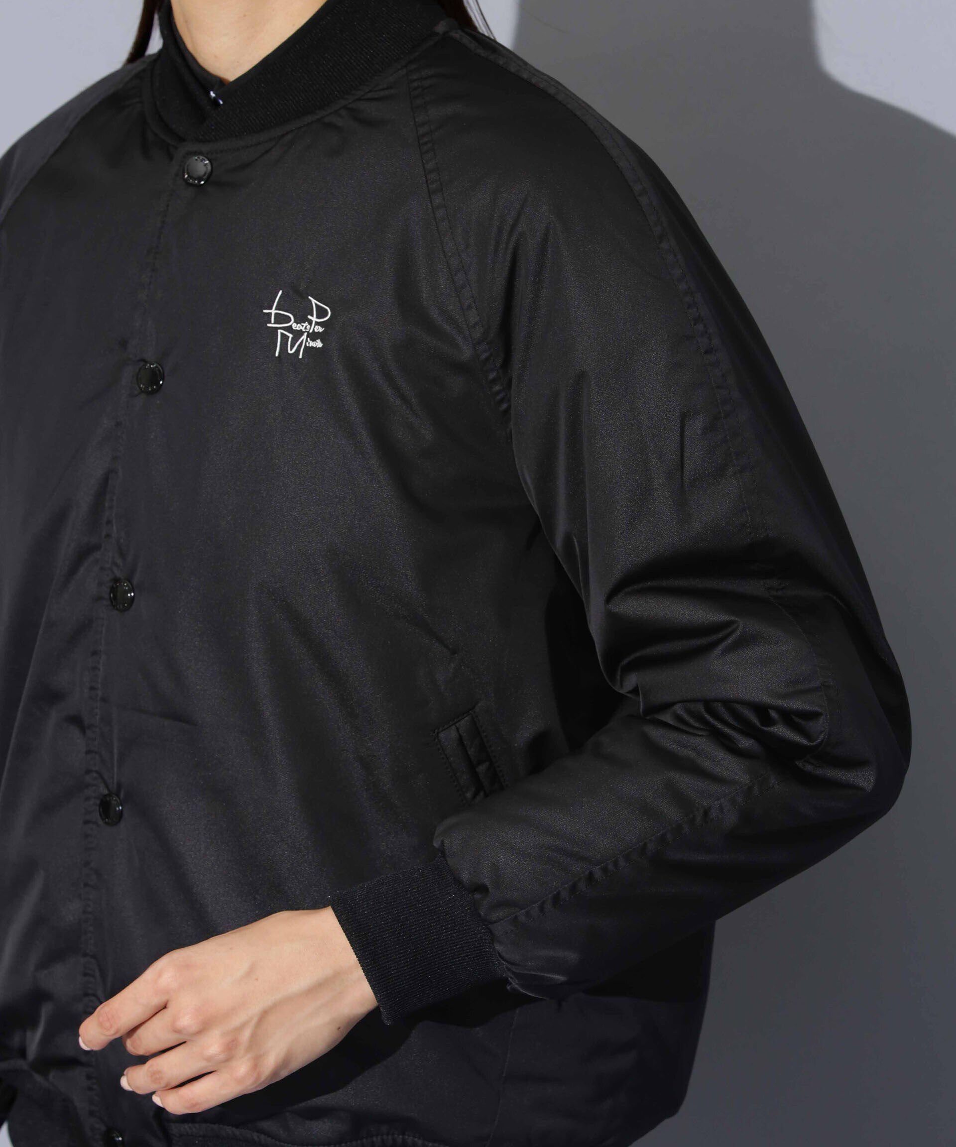 nano･universe「beats per minute/ナイロンサテンスタジャン」|ブルゾン・スタジャン|