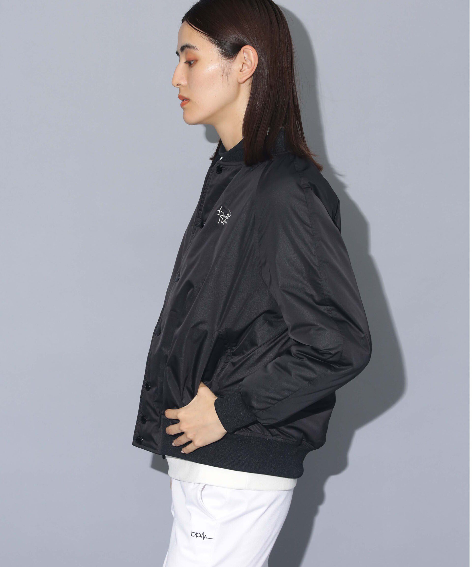 nano･universe「beats per minute/ナイロンサテンスタジャン」|ブルゾン・スタジャン|