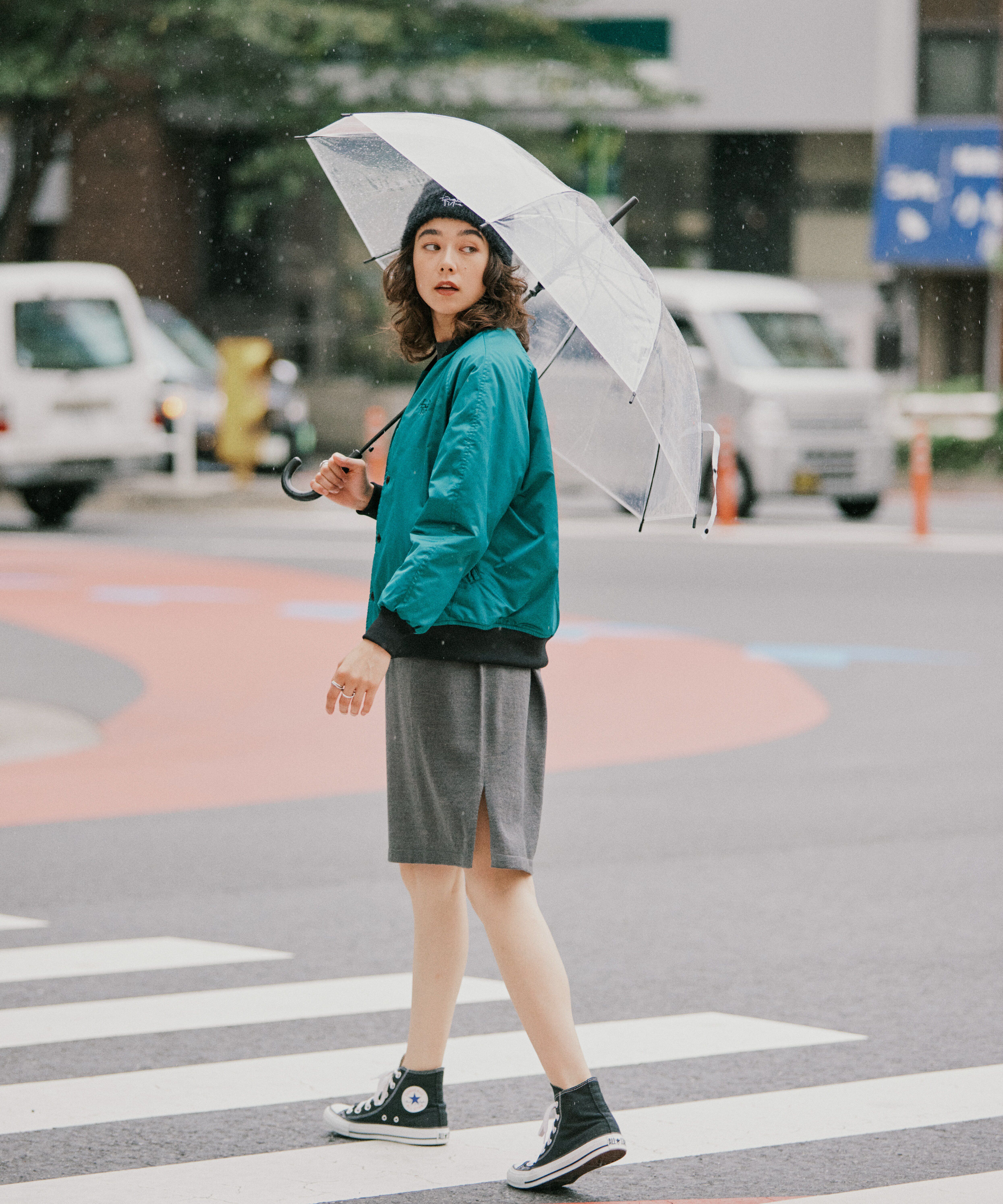 nano･universe「beats per minute/ナイロンサテンスタジャン」|ブルゾン・スタジャン|