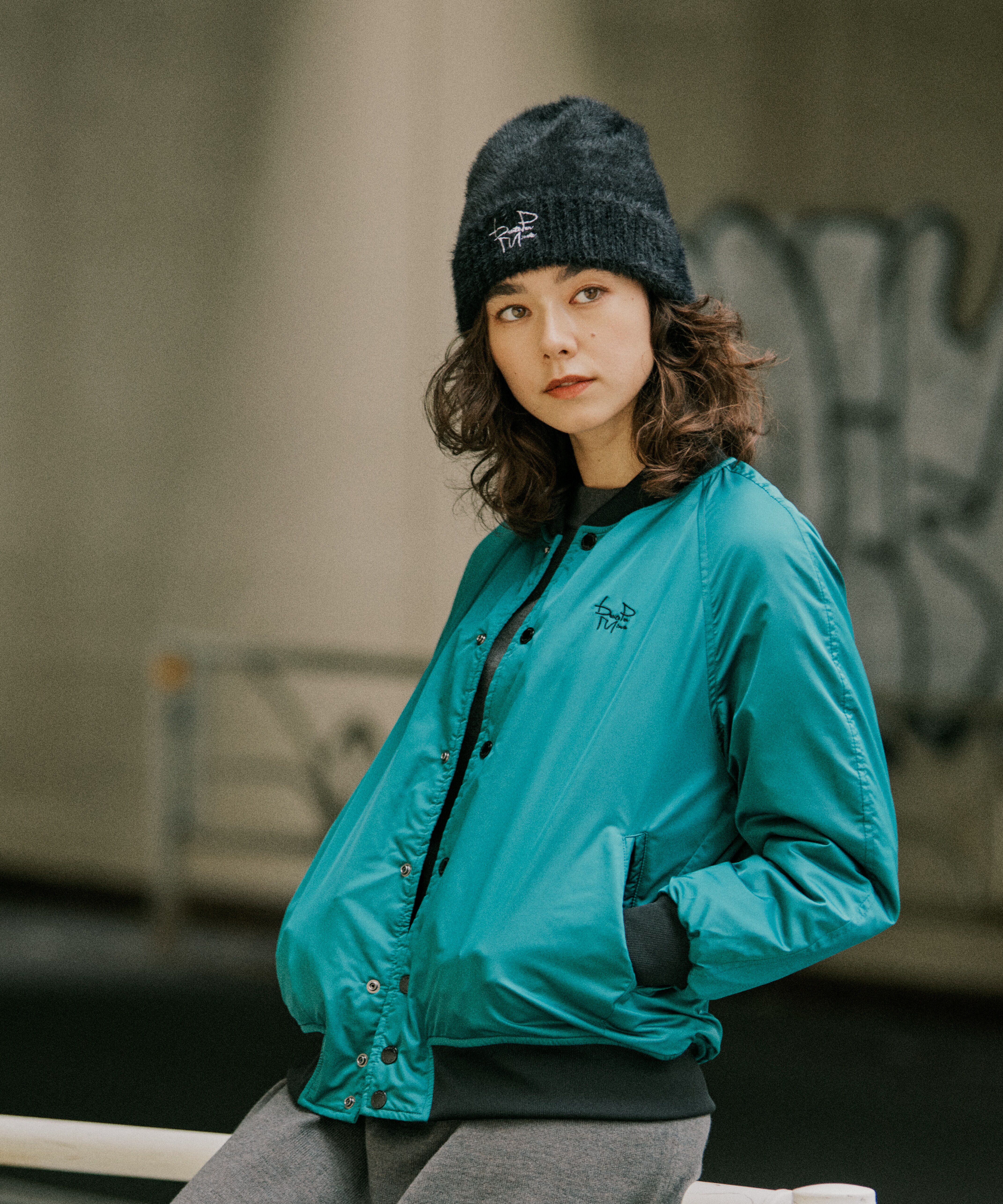 nano･universe「beats per minute/ナイロンサテンスタジャン」|ブルゾン・スタジャン|