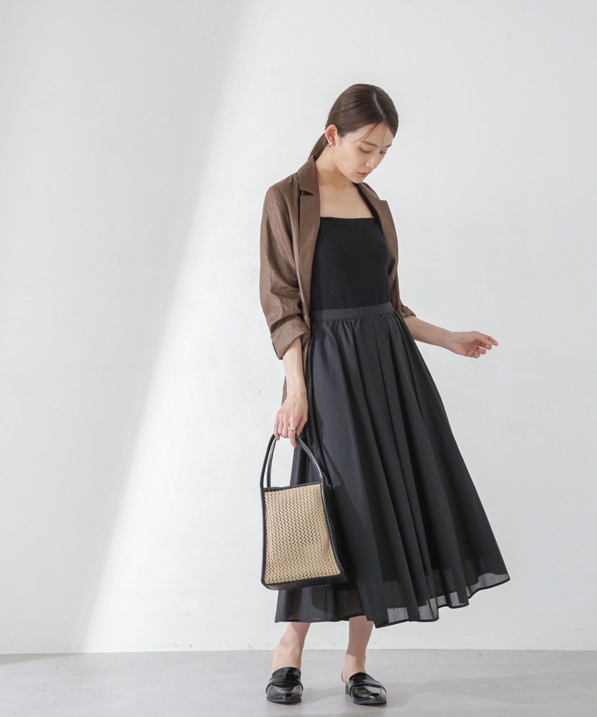 nano･universe「レオファインギャザーフレアスカート（セットアップ可）」|スカート|