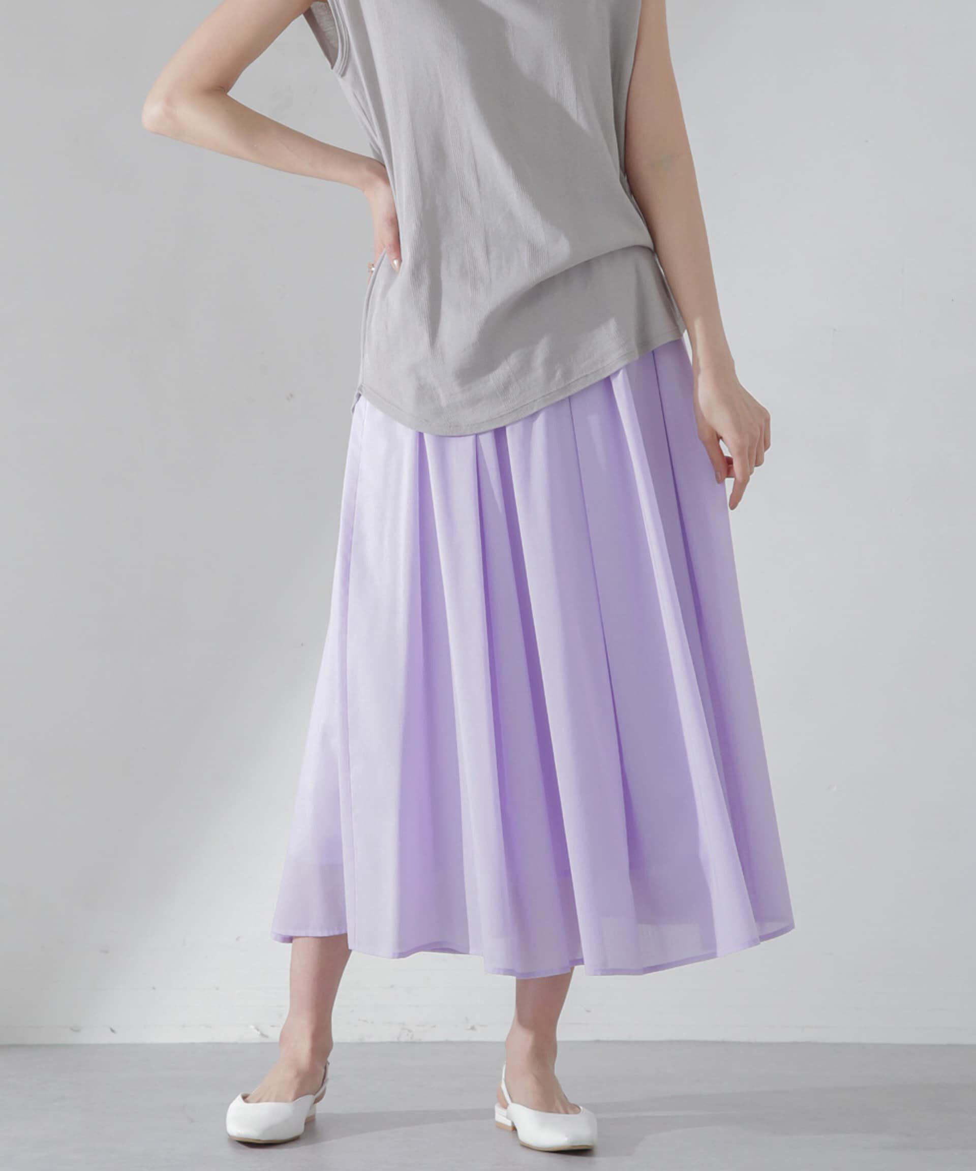 nano･universe「レオファインギャザーフレアスカート（セットアップ可）」|スカート|