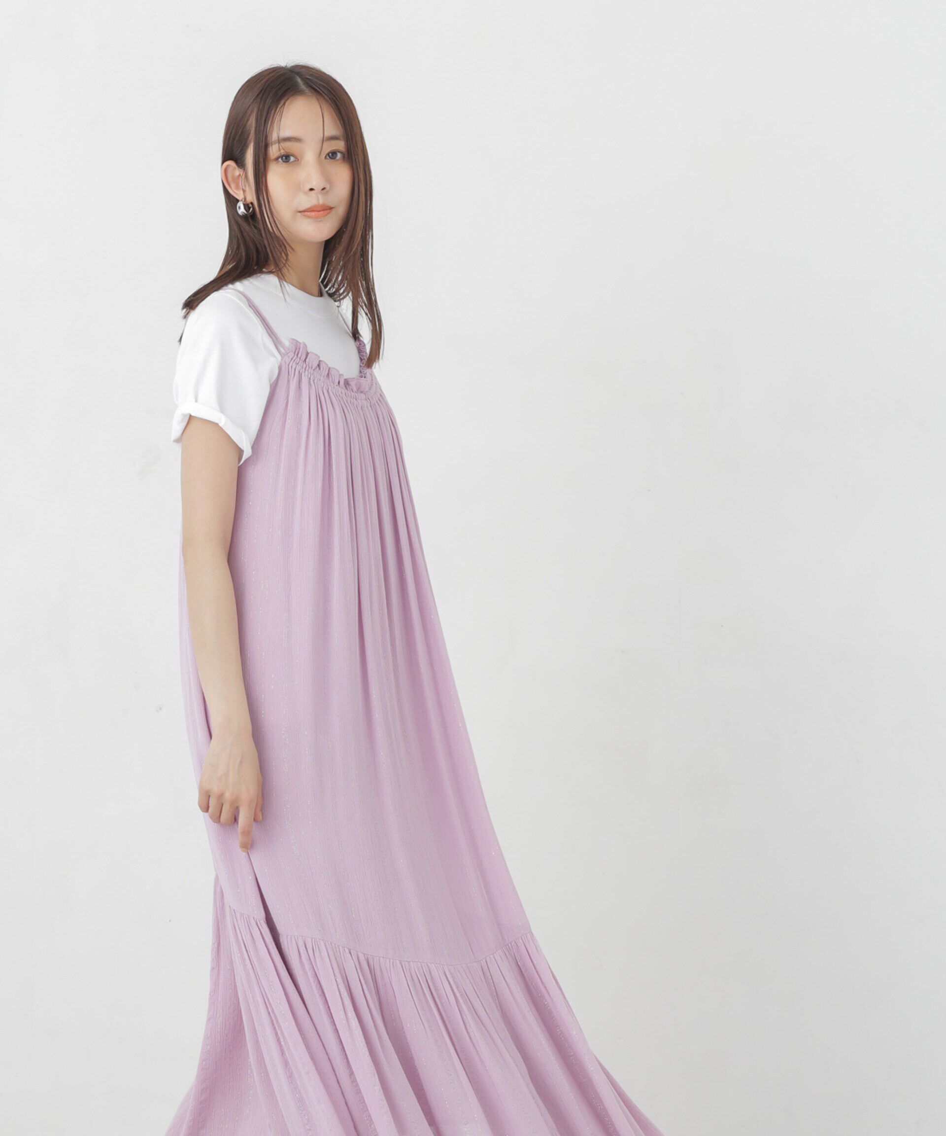 nano･universe「インドラメストライプキャミワンピース」|ワンピース|